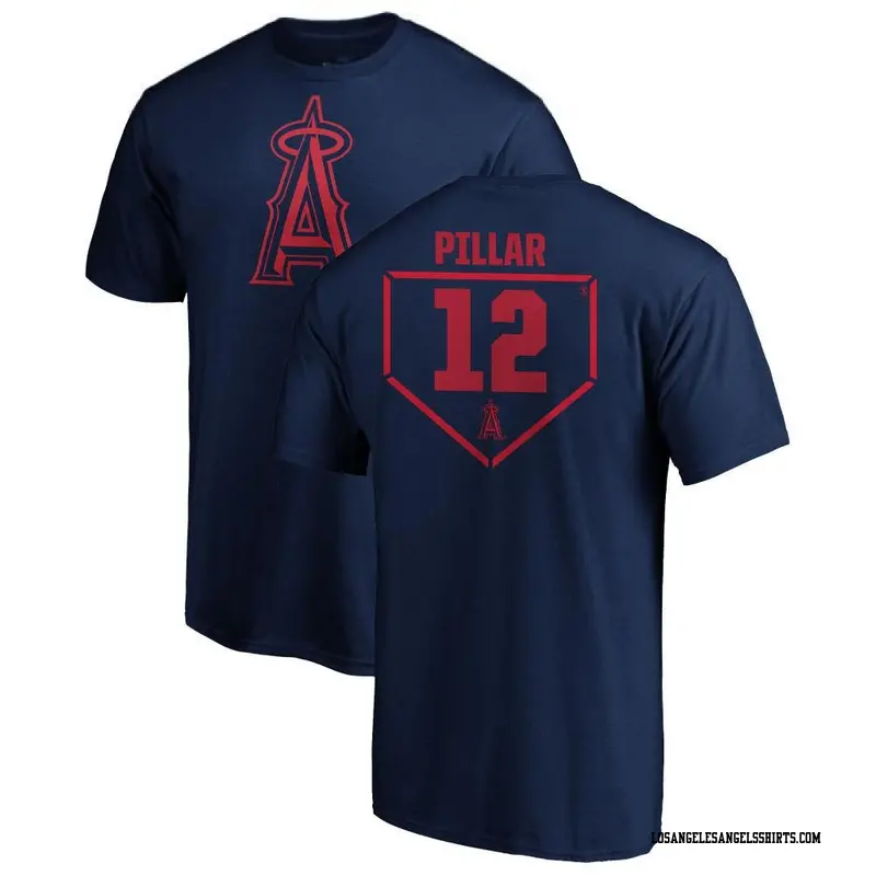 Men's Los Angeles Angels ＃12 Kevin Pillar Navy RBI T-Shirt